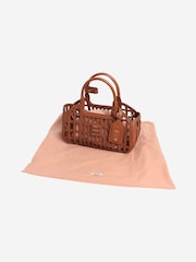 Sign of the Times Miu Miu Cognac Leather Basket Brown Bag - Image 6 of 9