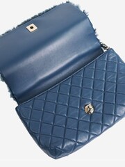 Sign of the Times Blue And Green Chanel 2017 Fur Top Handle Bag - Image 4 of 8