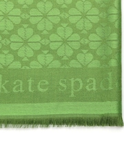 kate spade new york Green Flower Yarndye Oblong Scarf - Image 4 of 4
