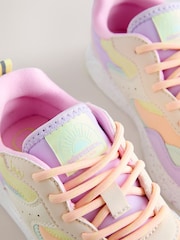 Multi deschis - Lace-Up Colourblock Trainers - Imaginea 2 din 7