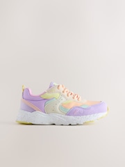 Multi deschis - Lace-Up Colourblock Trainers - Imaginea 3 din 7