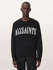 AllSaints Black Stokes Crew Jumper - Image 2 of 8
