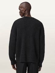 AllSaints Black Stokes Crew Jumper - Image 5 of 8