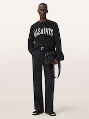 AllSaints Black Stokes Crew Jumper - Image 6 of 8