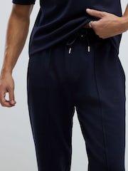 River Island Blue Slim Fit Interlock Joggers - Image 2 of 4
