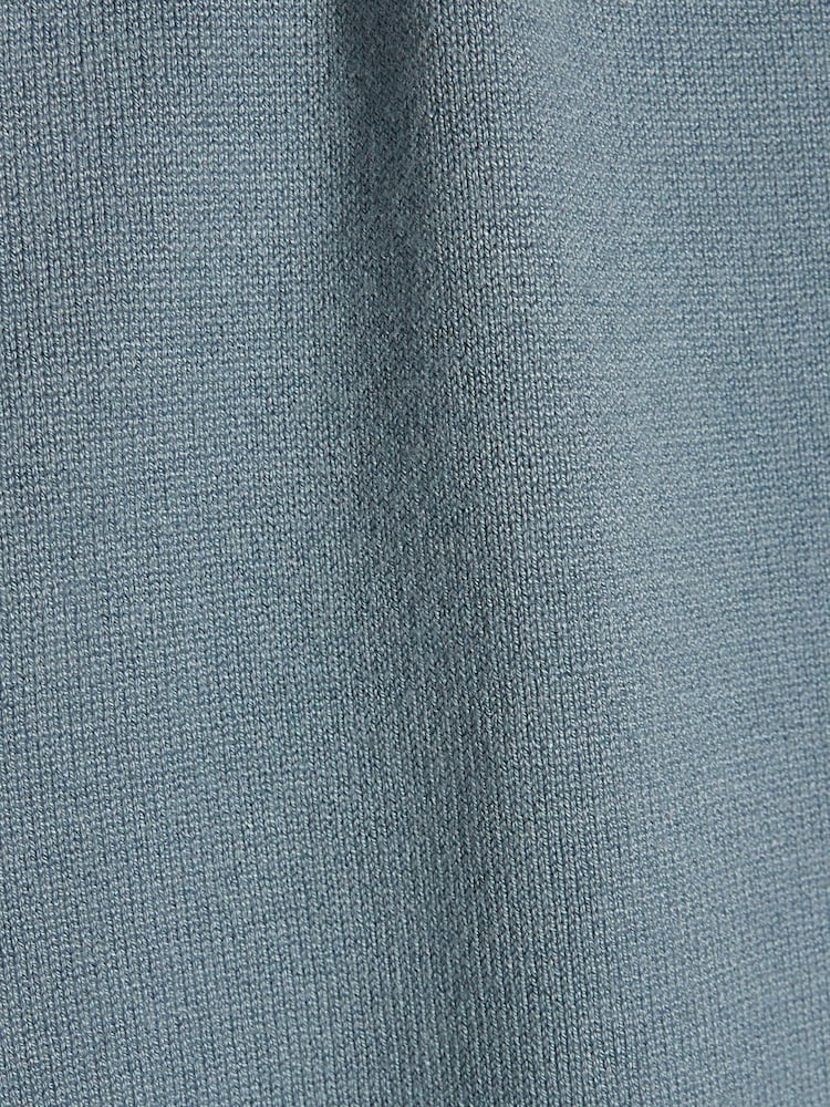River Island Blue Quarter Zip Jumper - Image 6 of 6