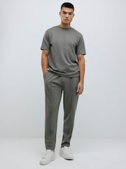 River Island Green Slim Fit Interlock Joggers - Image 1 of 4