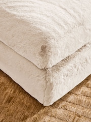 Oslo Faux Fur Light Natural Crosby Modular Footstool With Storage - Image 4 of 11