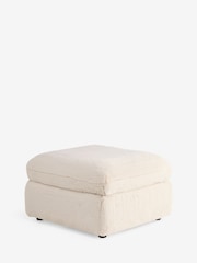 Oslo Faux Fur Light Natural Crosby Modular Footstool With Storage - Image 5 of 11