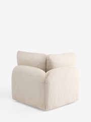 Oslo Faux Fur Light Natural Crosby Modular Sofa Corner Piece With Storage - Image 10 of 12