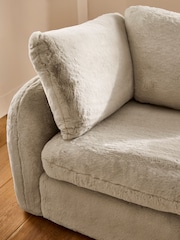 Oslo Faux Fur Light Natural Crosby Modular Sofa Corner Piece With Storage - Image 11 of 12