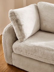 Oslo Faux Fur Light Natural Crosby Modular Sofa Corner Piece With Storage - Image 4 of 12