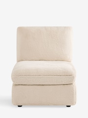 Oslo Faux Fur Light Natural Crosby Modular Sofa Centre Piece With Storage - Image 5 of 11