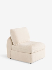 Oslo Faux Fur Light Natural Crosby Modular Sofa Centre Piece With Storage - Image 6 of 11