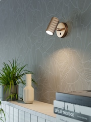 Eglo Matte Brass Portillo Aluminium & Steel Modern Wall Spotlight - Image 1 of 6