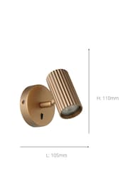 Eglo Matte Brass Portillo Aluminium & Steel Modern Wall Spotlight - Image 4 of 6