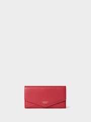 Rojo - Osprey London The Core Medium Leather Matinee Purse - Imagen 1 de 5