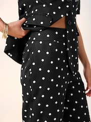 Black/White Polka Dot Short Sleeve Jacket - Image 9 of 12