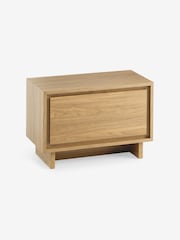 MADE.COM Oak Effect Kaci 1 Drawer Wide Bedside Table - Image 1 of 2