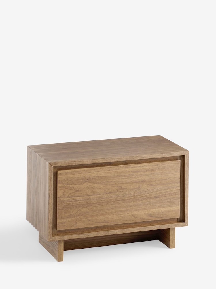 MADE.COM Oak Effect Kaci 1 Drawer Wide Bedside Table - Image 1 of 2 MADE.COM Oak Effect Kaci 1 Drawer Wide Bedside Table - Image 1 of 2