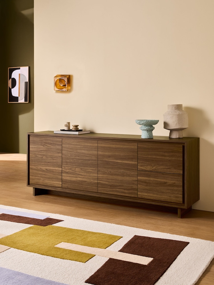 MADE.COM Dark Walnut Effect Kaci Extra Large Sideboard - Image 1 of 6 MADE.COM Dark Walnut Effect Kaci Extra Large Sideboard - Image 1 of 6