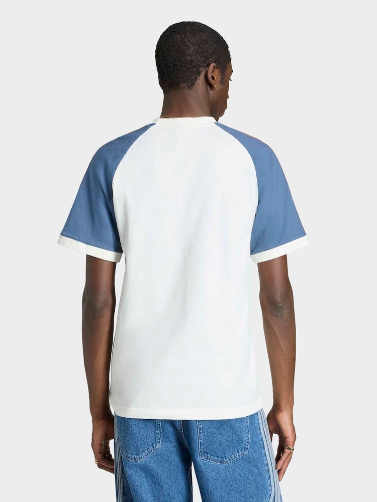 adidas Originals White 3 Stripes T Shirt - Image 2 of 6