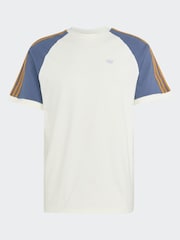 adidas Originals White 3 Stripes T Shirt - Image 6 of 6