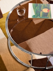 MADE.COM Chrome Piper Amber Glass Coffee Table - Image 2 of 6