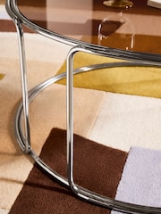 MADE.COM Chrome Piper Amber Glass Coffee Table - Image 3 of 6