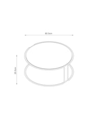 MADE.COM Chrome Piper Amber Glass Coffee Table - Image 4 of 6