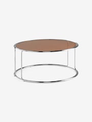MADE.COM Chrome Piper Amber Glass Coffee Table - Image 5 of 6