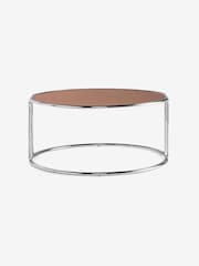 MADE.COM Chrome Piper Amber Glass Coffee Table - Image 6 of 6