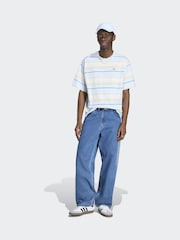 adidas Originals Blue Stripe T Shirt - Image 3 of 6