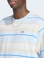adidas Originals Blue Stripe T Shirt - Image 4 of 6