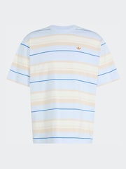 adidas Originals Blue Stripe T Shirt - Image 6 of 6