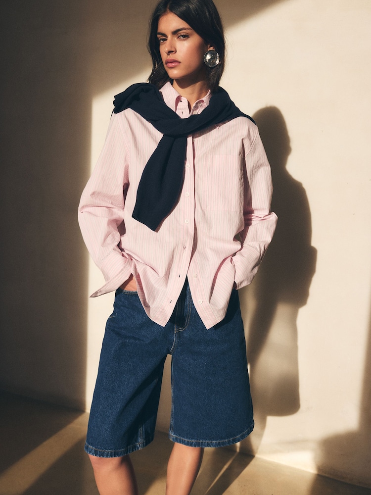 BHOEM Pink Regular Fit Stripes Poplin Shirt - Image 2 of 5