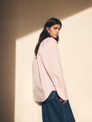 BHOEM Pink Regular Fit Stripes Poplin Shirt - Image 3 of 5