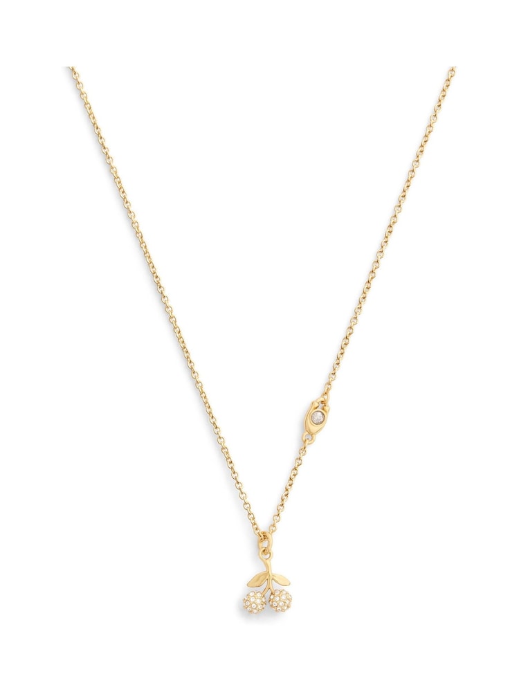COACH Gold Tone Pavé Icons Cherry Pendant Necklace - Image 2 of 3