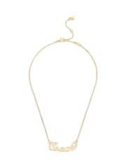 COACH Gold Tone Signature  Name Plate Pendant Necklace - Image 1 of 3