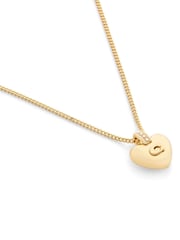 COACH Gold Tone Signature Puffy Heart Pendant Necklace - Image 3 of 4