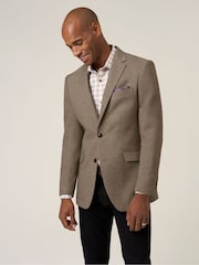 Marrón - Skopes Hexham Tailored Fit Wool Blend Jacket - Imagen 1 de 6