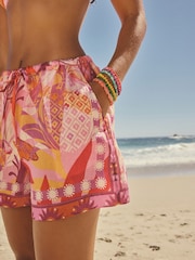 Ροζ/Πορτοκαλί Φοίνικας - Καλοκαιρινά σορτς παραλίας - Εικόνα 4 από 4