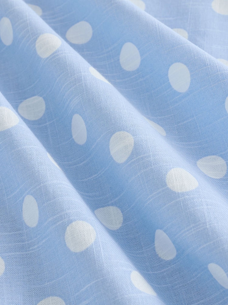 Blue/Ecru Polka Dot Mini Dress - Image 2 of 3