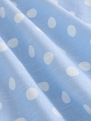 Blue/Ecru Polka Dot Mini Dress - Image 7 of 8