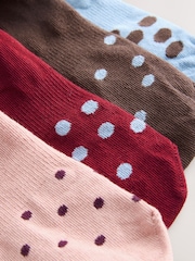 Multi Polka Dot Invisible Socks 4 Pack - Image 6 of 7