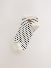 Navy/Oatmeal Hamish The Highland Cow Trainer Socks 5 Pack - Image 5 of 8