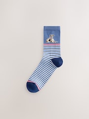 Blue Whippet Dog Ankle Socks 4 Pack - Image 3 of 7
