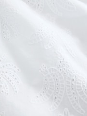 White Palm Broderie Hanky Hem Midi Dress - Image 8 of 8