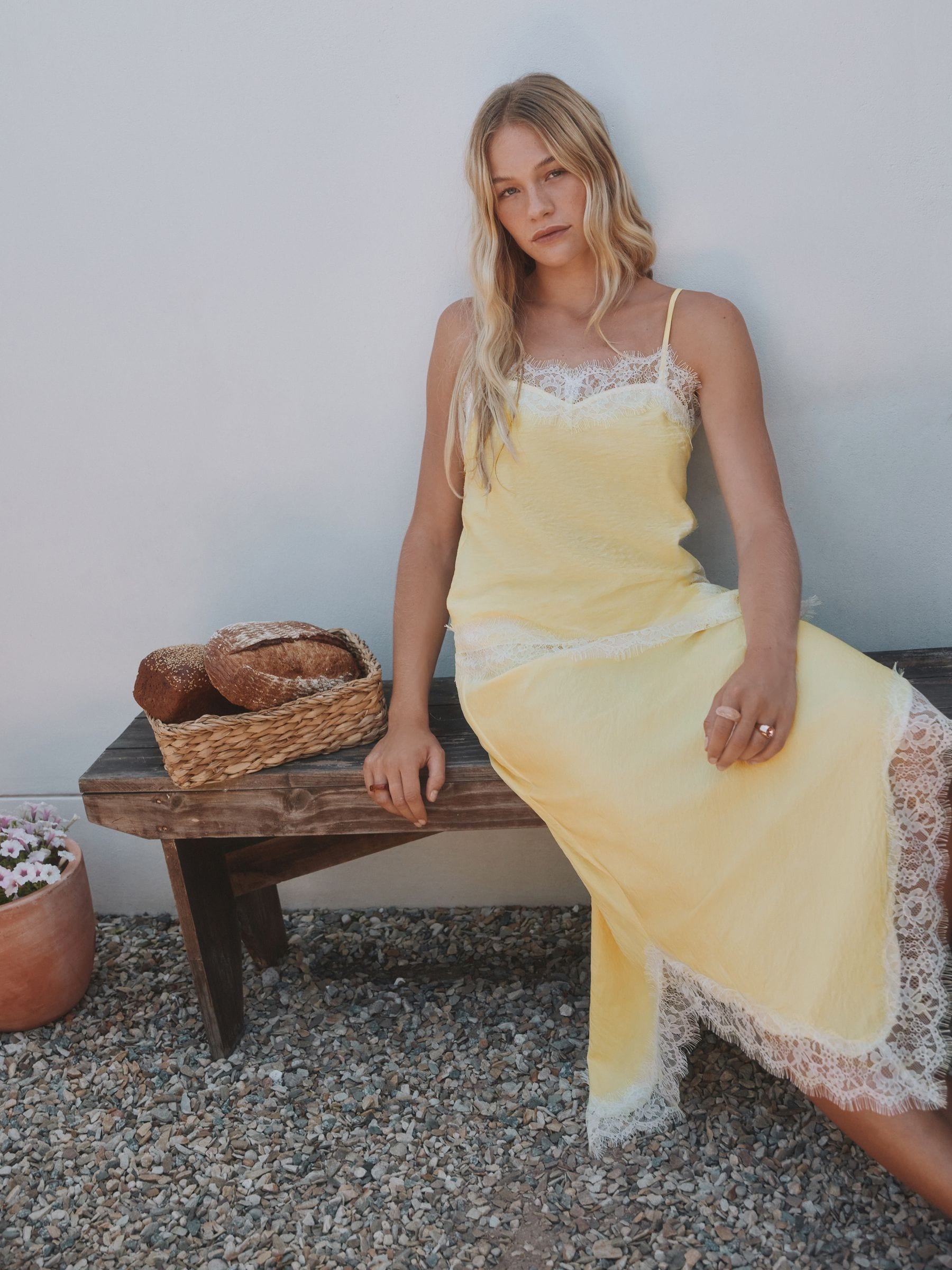 Buy Butter Yellow Asymmetric Cami Lace Top from Next Norway