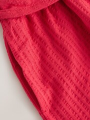 Red Broderie Jersey Hanky Hem Bandeau Playsuit - Image 7 of 8